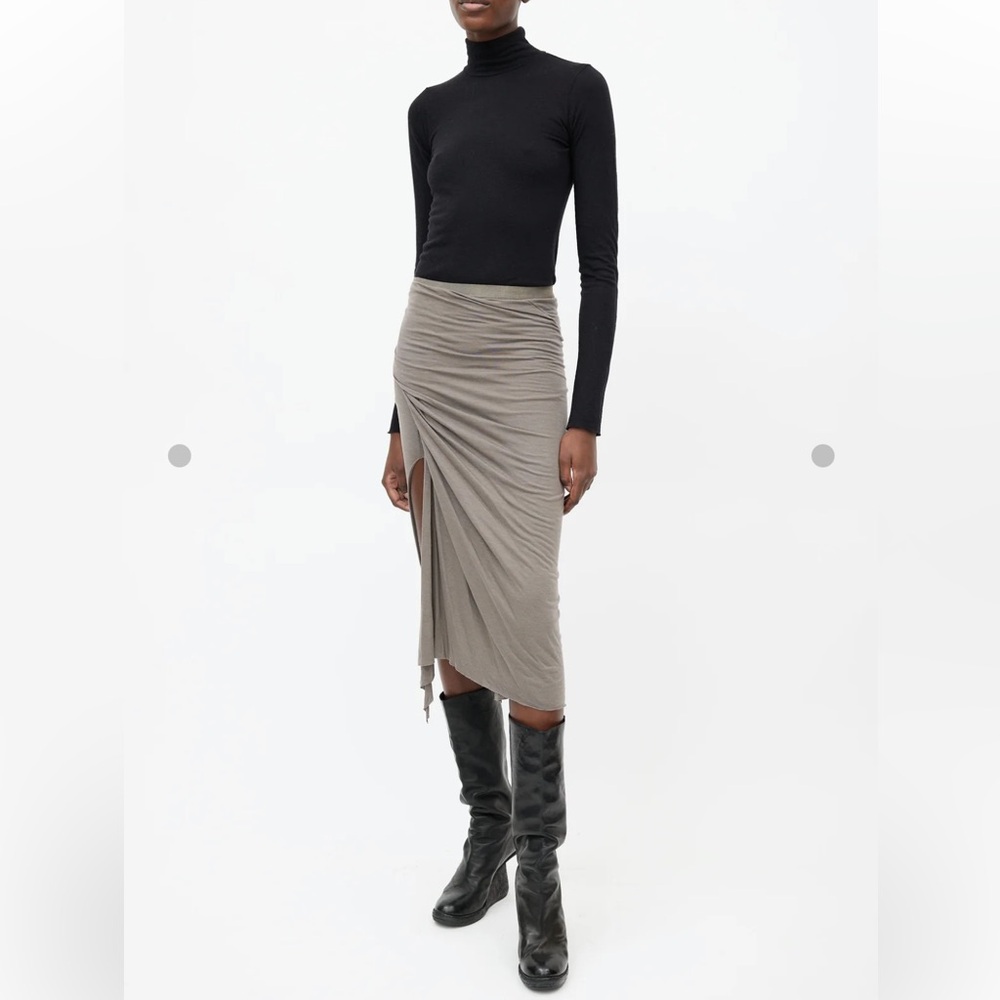 Rick Owens Lilies - Pearl Split Skirt - Size 40 IT 4 US Viscose / Cotton
